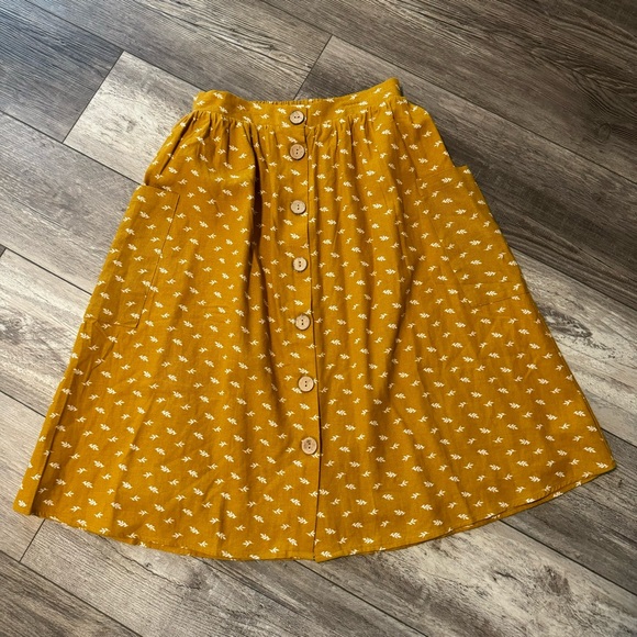 Roolee Dresses & Skirts - roolee skirt mustard yellow bohemian like new